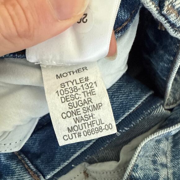 Mother Snacks Jeans The Sugar Cone Skimp Size 28 Mouthful Wash - Picture 4 of 6